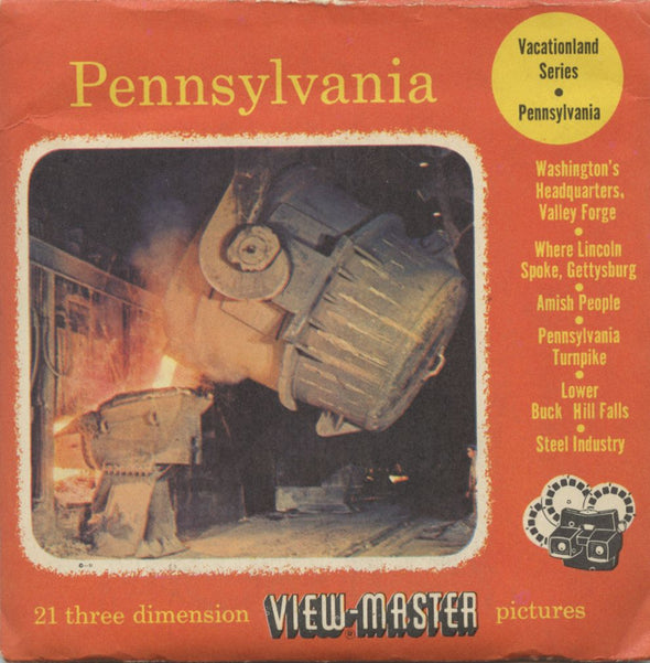 7 ANDREW - Pennsylvania - View-Master 3 Reel Packet - vintage - PA1,2,3-S3 Packet 3dstereo 