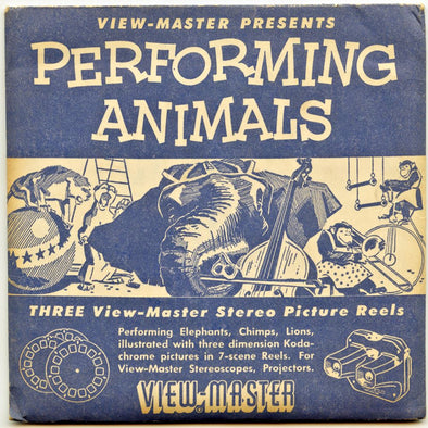 4 ANDREW - Performing Animals - View-Master 3 Reel Packet - vintage - S1 Packet 3dstereo 