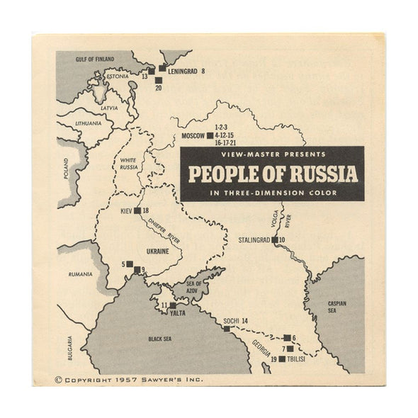 6 ANDREW - People of Russia - View-Master 3 Reel Packet - 1957 - vintage - 2810-A,B,C-S3 Packet 3dstereo 