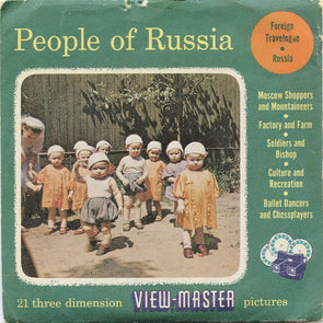 6 ANDREW - People of Russia - View-Master 3 Reel Packet - 1957 - vintage - 2810-A,B,C-S3 Packet 3dstereo 