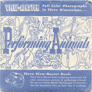 10 ANDREW - Performing Animals - View-Master 3 Reel Economy Packet - vintage - 925,926,927-S1 Packet 3Dstereo 