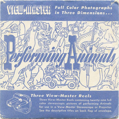 10 ANDREW - Performing Animals - View-Master 3 Reel Economy Packet - vintage - 925,926,927-S1 Packet 3Dstereo 