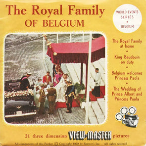 5 ANDREW - The Royal Family of Belgium - View-Master 3 Reel Packet - vintage - 1976-A,B,C-BS3 Packet 3dstereo 