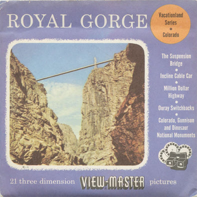 6 ANDREW - Royal Gorge - View-Master 3 Reel Packet - vintage - 236,9043, 238 -S3 Packet 3dstereo 