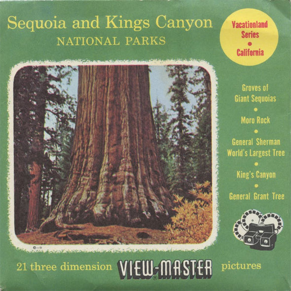 5 ANDREW - Sequoia and Kings Canyon - View-Master 3 Reel Packet - 1954 - vintage - 115,116,118-S3 Packet 3dstereo 