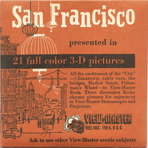 6 ANDREW - San Francisco - View-Master 3 Reel Packet - vintage - 198-A,B,C-S2 Packet 3dstereo 