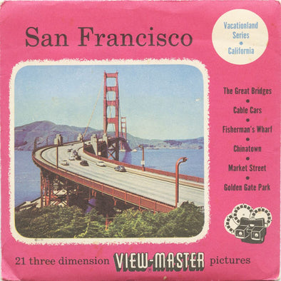 5 ANDREW - San Francisco - View-Master 3 Reel Packet - 1954 - vintage - 198-A,B,C-S3 Packet 3dstereo 