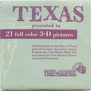 5 ANDREW - Texas - View-Master 3 Reel Packet - vintage - TX-1,2,3-S1 Packet 3dstereo 