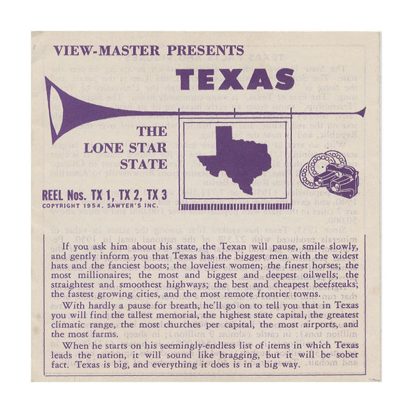 5 ANDREW - Texas - View-Master 3 Reel Packet - vintage - S3 Packet 3dstereo 