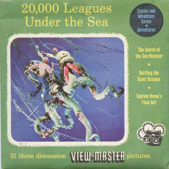 5 ANDREW - 20,000 Leagues Under the Sea - View-Master 3 Reel Packet - vintage - 974-A,B,C-S3 Packet 3dstereo 