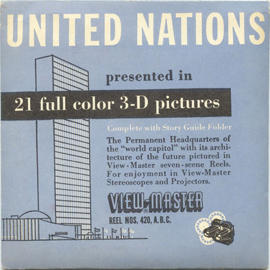 5 ANDREW - United Nations - View-Master 3 Reel Packet - vintage - 420-A,B,C-S2 Packet 3dstereo 