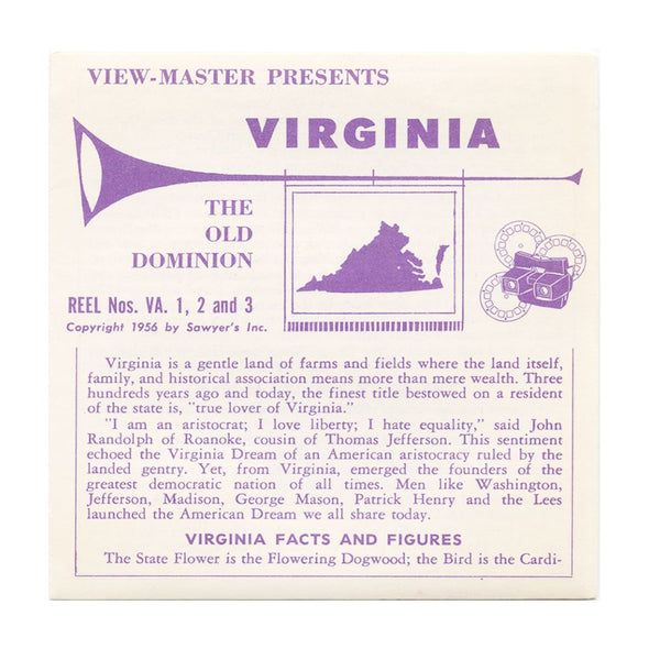 10 ANDREW - Virginia - View-Master 3 Reel Economy Packet - 1956 - vintage - VA-1,2,3-S3 Packet 3dstereo 