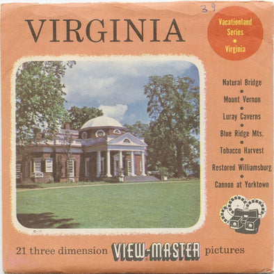 10 ANDREW - Virginia - View-Master 3 Reel Economy Packet - 1956 - vintage - VA-1,2,3-S3 Packet 3dstereo 