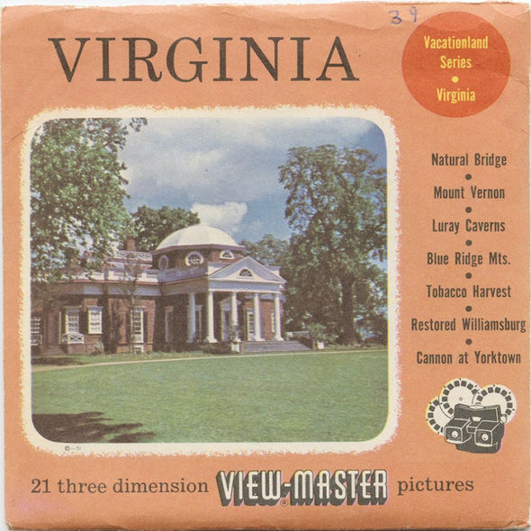 10 ANDREW - Virginia - View-Master 3 Reel Economy Packet - 1956 - vintage - VA-1,2,3-S3 Packet 3dstereo 