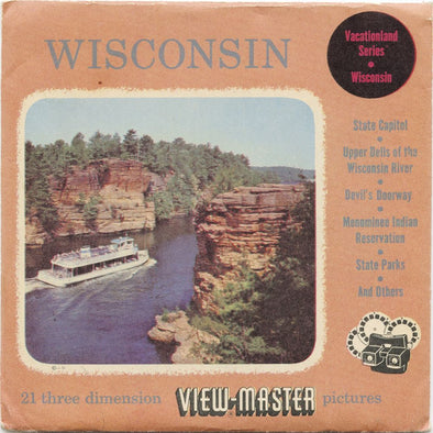 9 ANDREW - Wisconsin - View-Master 3 Reel Packet - vintage - WISC-1,2,3-S3 Packet 3Dstereo 
