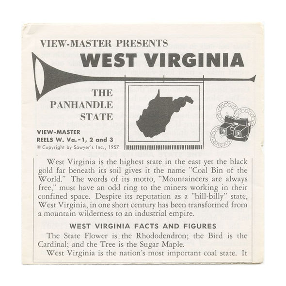 10 ANDREW - West Virginia - View-Master 3 Reel Economy Packet - vintage - WVA-1,2,3-S3 Packet 3dstereo 