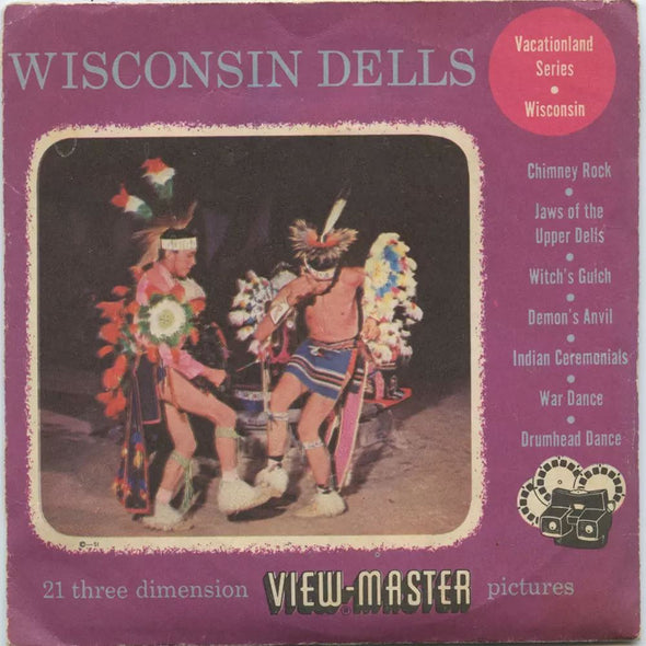 5 ANDREW - Wisconsin Dells - View-Master 3 Reel Packet - vintage - 124-A,B,C-S3 Packet 3dstereo 