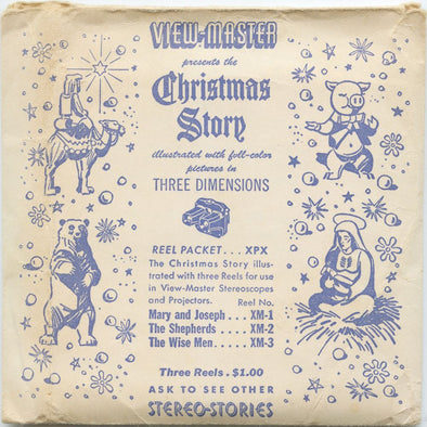 Christmas Story - View-Master 3 Reel Economy Packet- vintage - XM-1,2,3-S1 Packet 3dstereo 