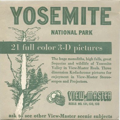 9 ANDREW - Yosemite - View-Master 3 Reel Packet - vintage - 131,132,133-S2 Packet 3Dstereo 