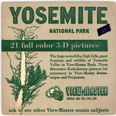 Yosemite - View-Master 3 Reel Packet - vintage 1950s PKT 3Dstereo 
