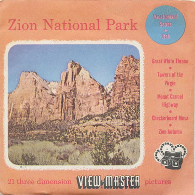 5 ANDREW - Zion National Park - View-Master 3 Reel Packet - vintage - 141-A,B,C-S3 Packet 3dstereo 