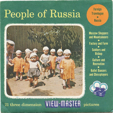 5 ANDREW - People of Russia - View-Master 3 Reel Packet - 1957 - vintage - S3 Packet 3dstereo 