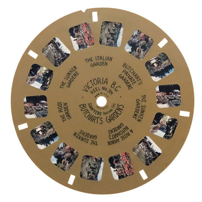 Victoria B.C. Butchart's Gardens - View-Master Buff Reel - vintage - (BUF-314c) Reels 3dstereo 