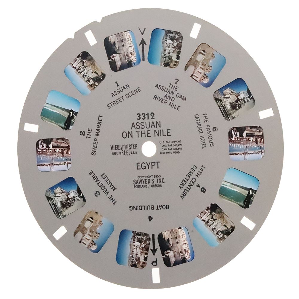 View-Master Sawyer's - Bobine 3312 'Assouan Sur Le Nil' 1950, Avec Livret