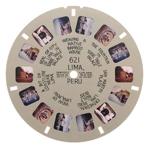 Lima Peru - View-Master Hand-Lettered Reel - vintage - (HL-621n) White Hand Lettered Reel 3dstereo 