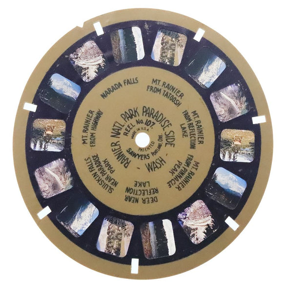 Rainier Nat'L Park - View-Master Blue - Ring Reel - vintage - (BR-107c) Reels 3dstereo 