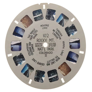 Rocky Mt. Nat'l Park II- View-Master Hand Letter Reel - vintage - (HL-102n) Reels 3dstereo 