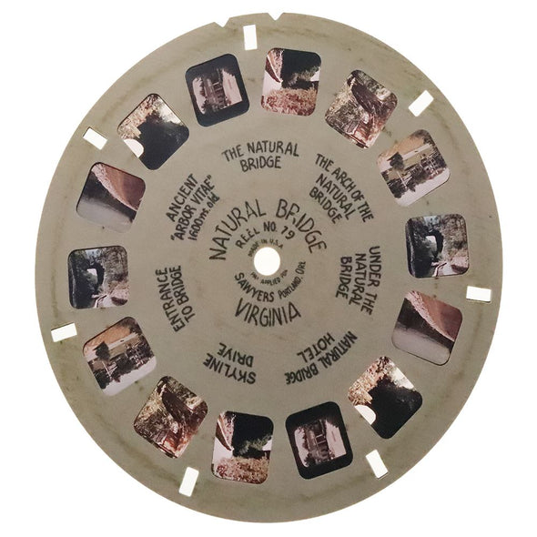 Natural Bridge, Virginia - View-Master Hand-Lettered Reel - vintage - (HL-79c) Reels 3dstereo 