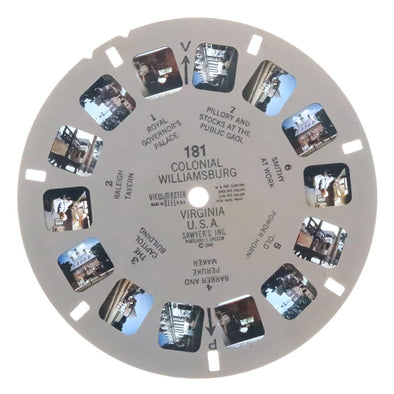 Colonial Williamsburg Virginia - U.S.A. - View-Master Printed Reel - vintage - (REL-181) Reel 3dstereo 