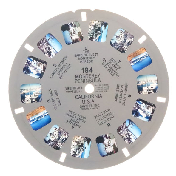 Monterey Peninsula California- U.S.A. - View-Master Printed Reel - vintage - (REL-184) Reel 3dstereo 