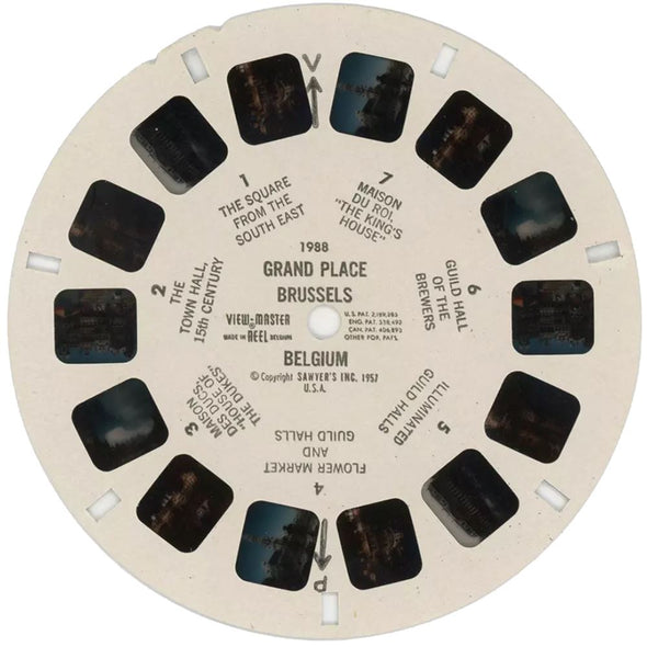 5 ANDREW - Grand Place Brussels - Belgium - View-Master Single Reel - #1988 - vintage Reels 3dstereo 