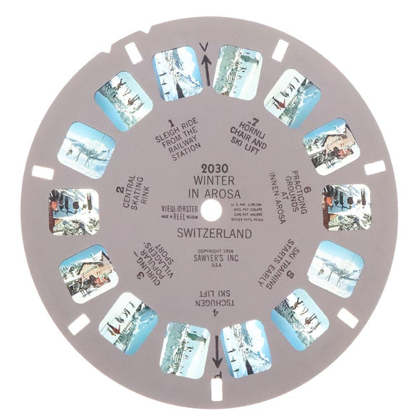 5 ANDREW - Winter in Arosa, Switzerland - View-Master Single Reel - 1954 - vintage - 2030 Reels 3dstereo 