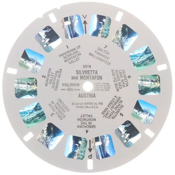 10 ANDREW - Silvretta and Montafon - View-Master Single Reel - 1958 - vintage - 2318 Reels 3dstereo 