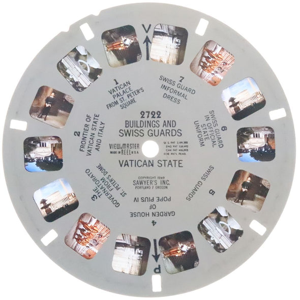 10 ANDREW - Buildings and Swiss Guards - View-Master Single Reel - 1949 - vintage - 2722 Reels 3dstereo 
