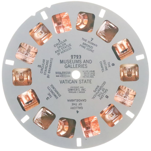 10 ANDREW - Museums and Galleries - View-Master Single Reel - 1949 - vintage - 2723 Reels 3dstereo 