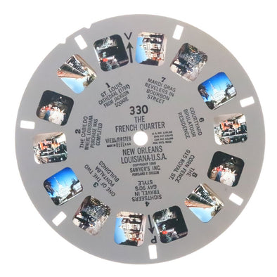 French Quarter New Orleans Louisiana - U.S.A. - View-Master Printed Reel - vintage - (REL-330) Reel 3dstereo 