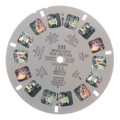 Mardi Gras New Orleans Louisiana U.S.A. - View-Master Printed Reel - vintage - (REL-332) 3dstereo 