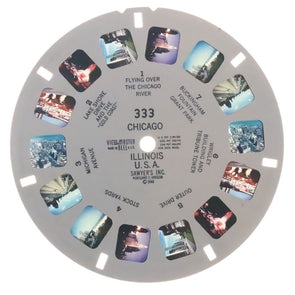 Chicago Illinois U.S.A. - View-Master Printed Reel - vintage - (REL-333) 3dstereo 