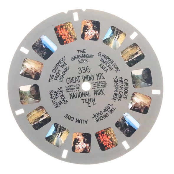 Great Smoky Mts. National Park Tenn. - U.S.A. - View-Master Printed Reel - vintage - (REL-336) Reel 3dstereo 