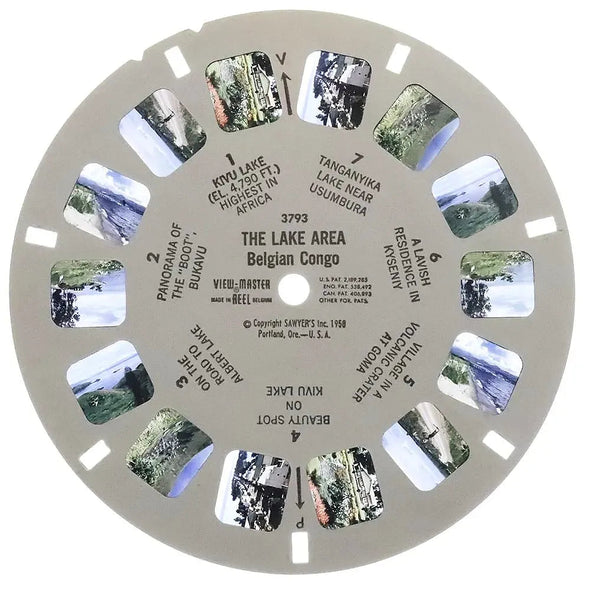 3793 - Lake Area, Belgian Congo - View-Master - Vintage Single Reel Reels 3dstereo 