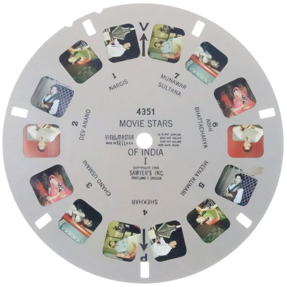 Movie Stars of India I - View-Master Single Reel - vintage - 4351 Reels 3dstereo 