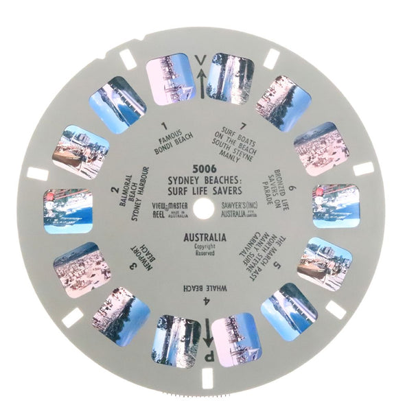 Sidney Beaches and Surf Life - View-Master - Single Reel - vintage - 5006 Reels 3dstereo 