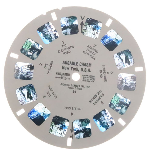 9018 - Ausable Chasm, New York View-Master - Vintage Single Reel 3dstereo 