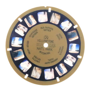 Yellowstone Nat'l Park - Wyoming - View-Master Blue-Ring Reel - vintage - (BR-129c) Reels 3dstereo 