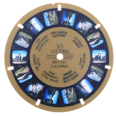 Victoria B.C. and Butchart's Gardens - View-Master Blue Ring Reel - vintage - (BR-313n) Reels 3dstereo 