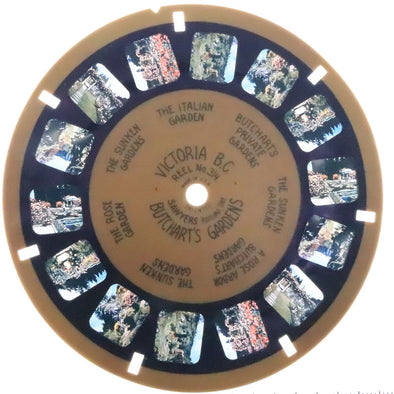 Victoria B.C. Butchart's Gardens - View-Master Blue Ring Reel - vintage - (BR-314c) Reels 3dstereo 